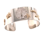 Ss and 14k Gold Reeflife Sea Cuff